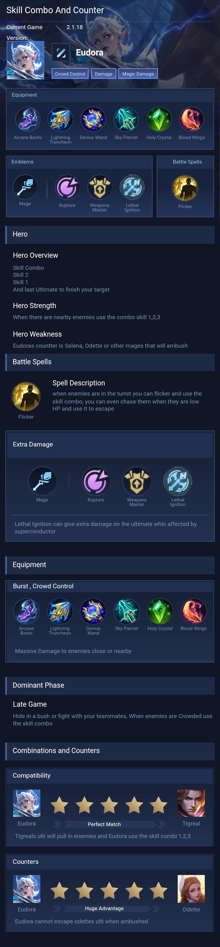 Skill Combo And Counter