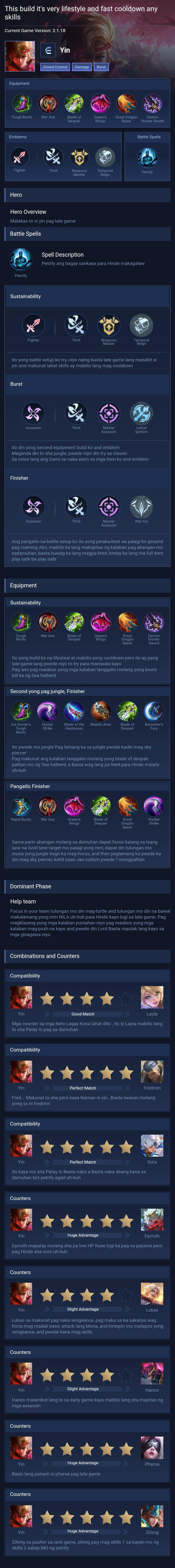 This build it's very lifestyle and fast cooldown any skills