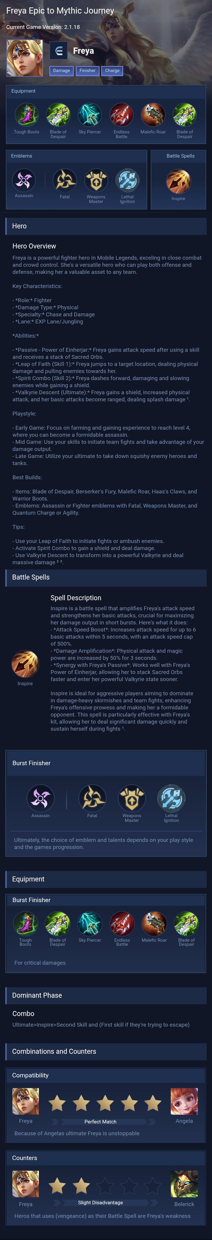 Freya Epic to Mythic Journey