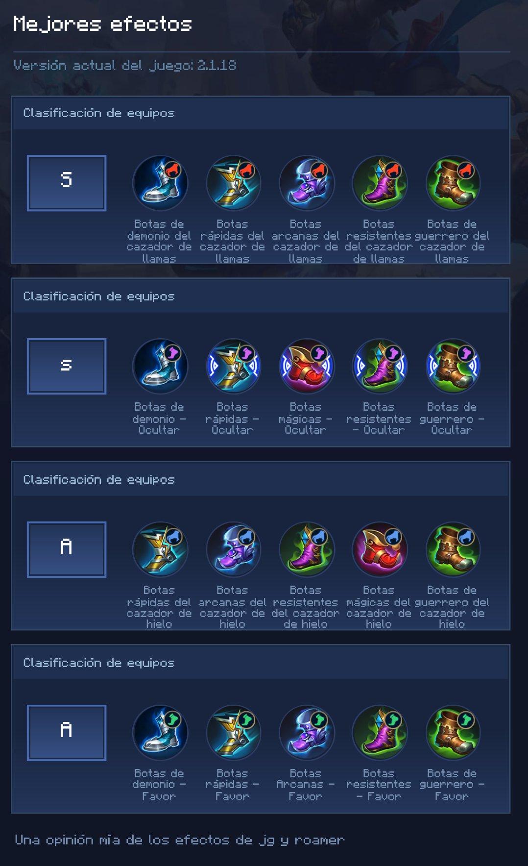 Mejores efectos