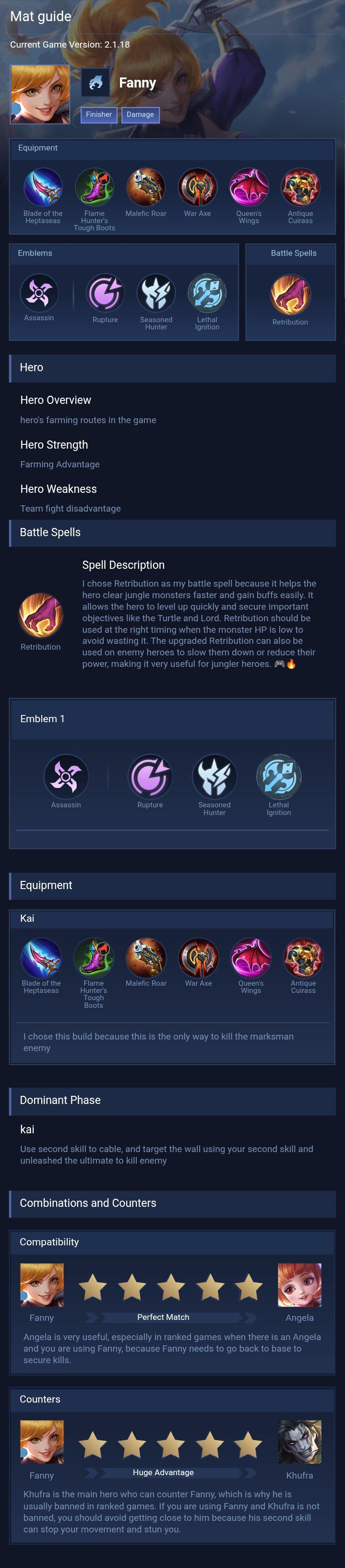 Mat guide