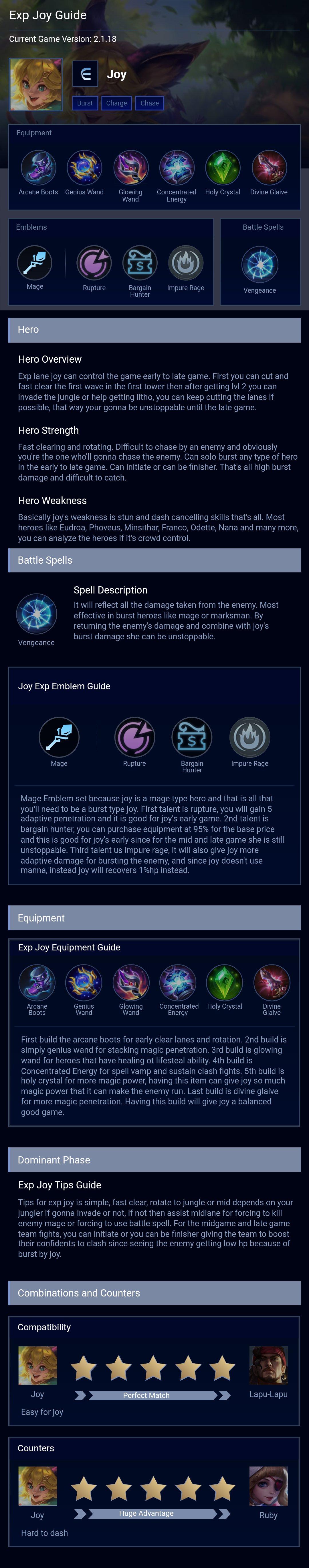 Exp Joy Guide