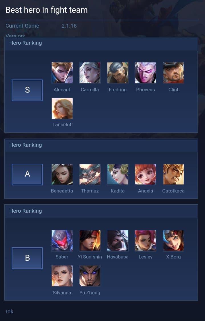 Best hero in fight team