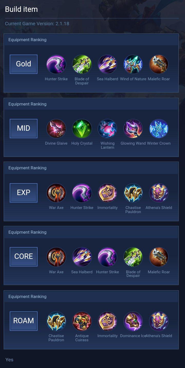Build item