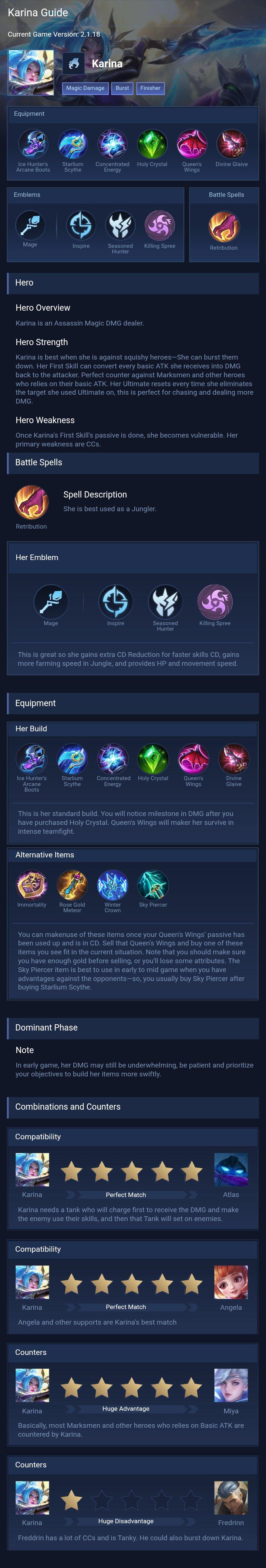 Karina Guide