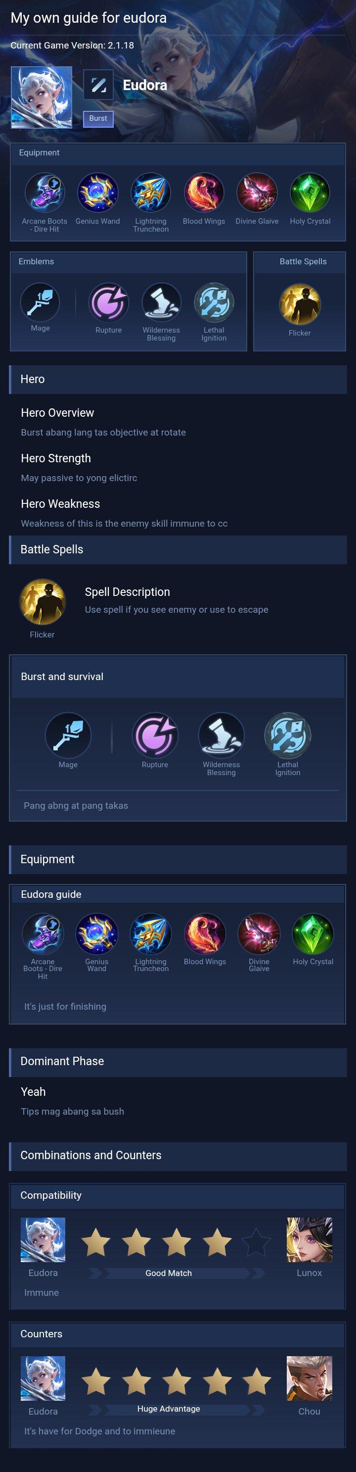 My own guide for eudora