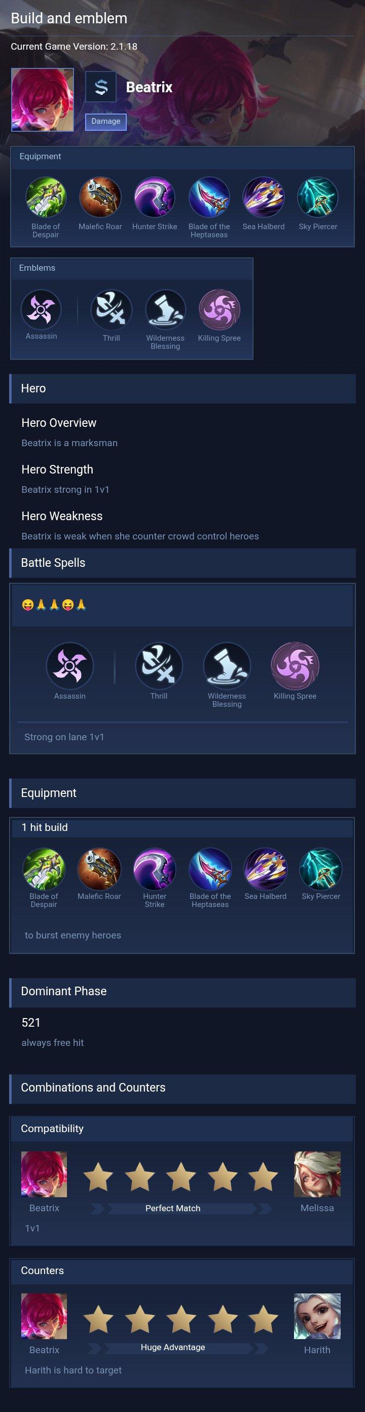 Build and emblem
