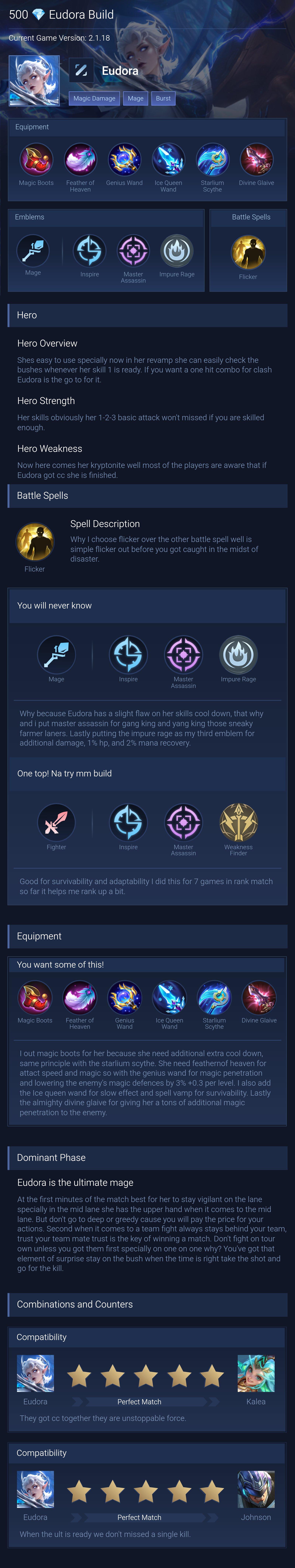 500 💎 Eudora Build