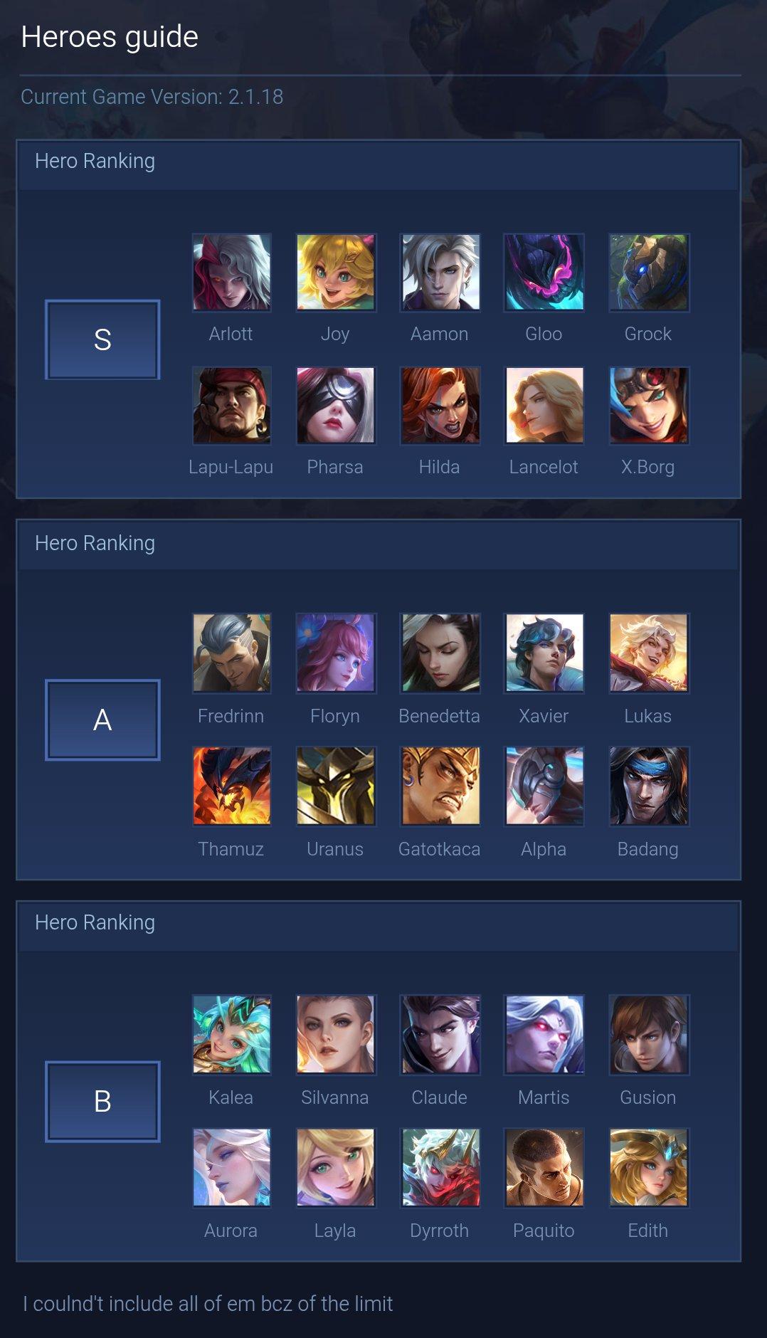 Heroes guide