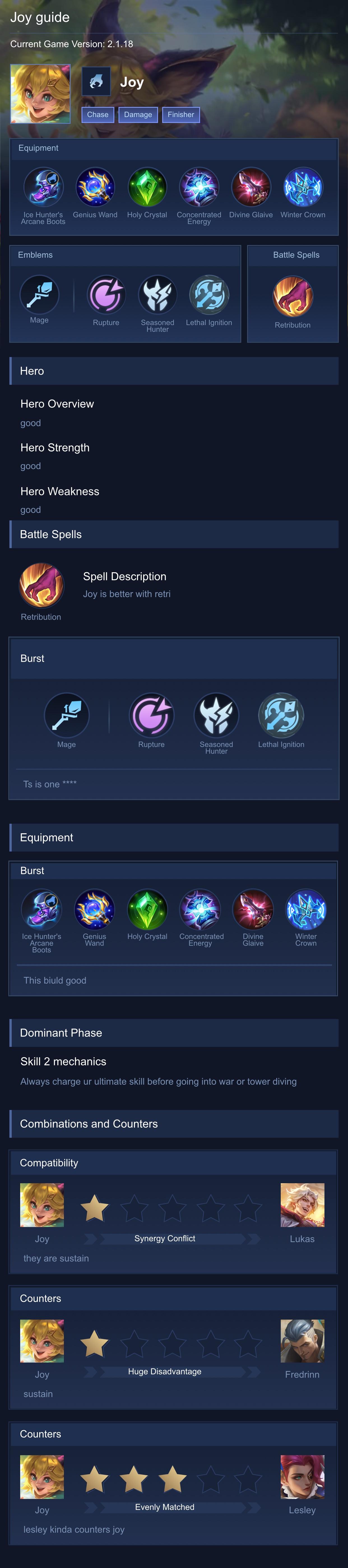 Joy guide