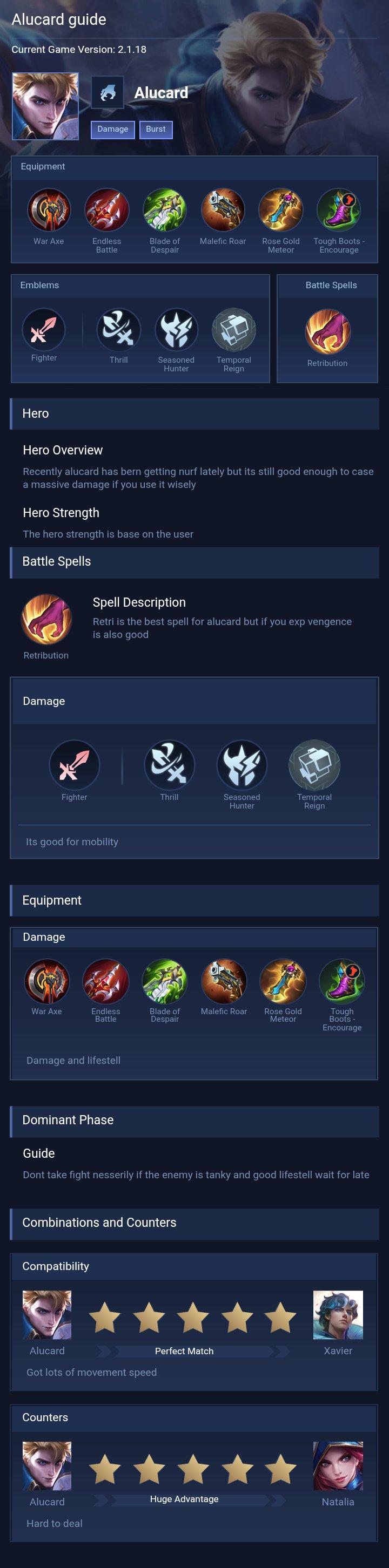Alucard guide