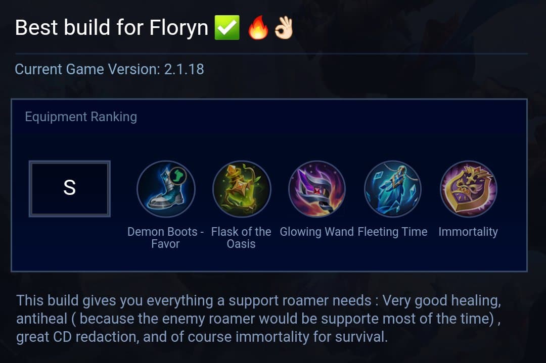 Best build for Floryn ✅ 🔥👌🏻