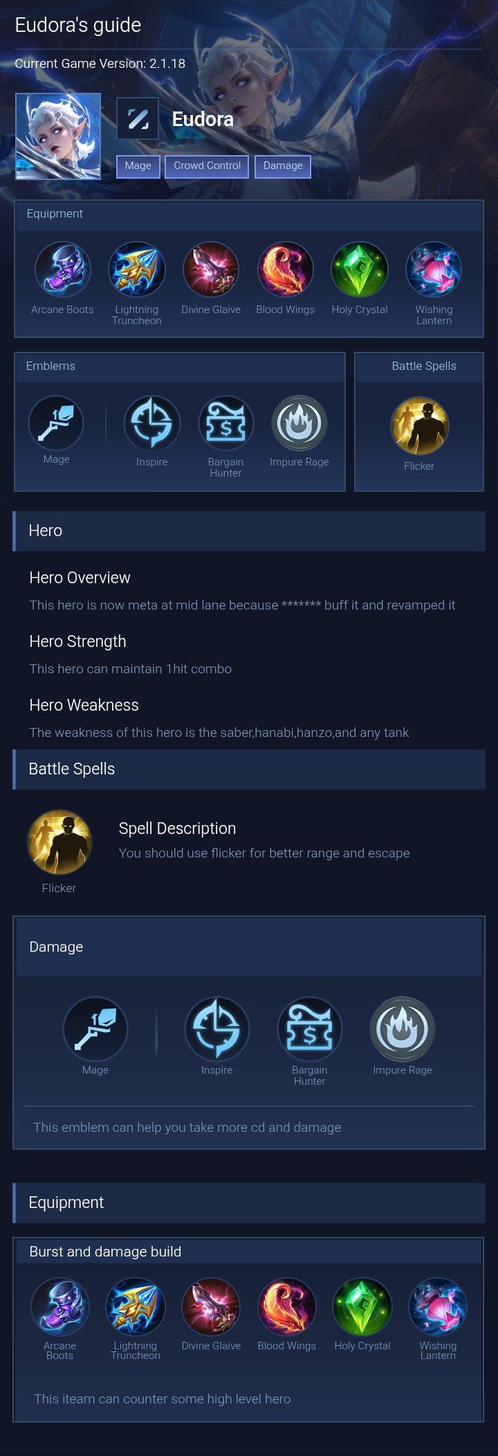 Eudora's guide