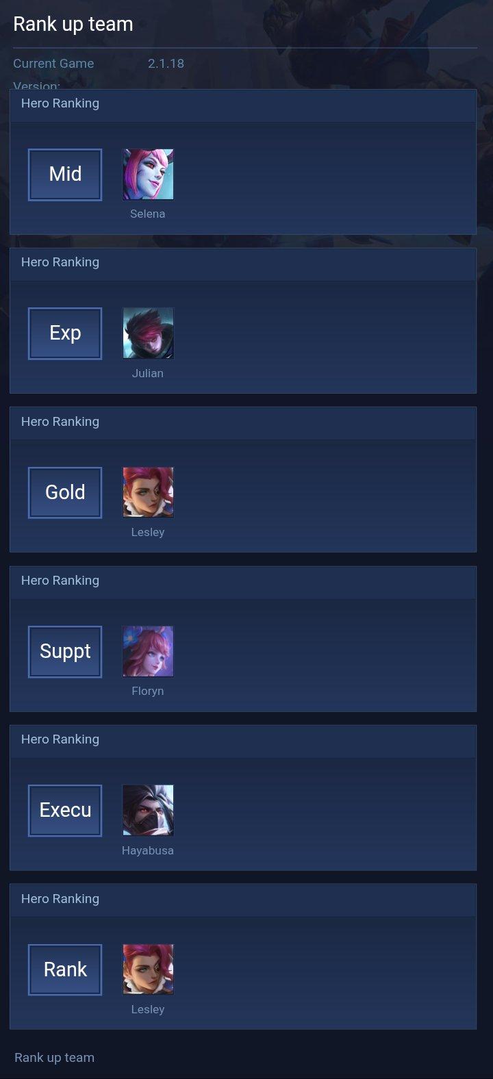 Rank up team