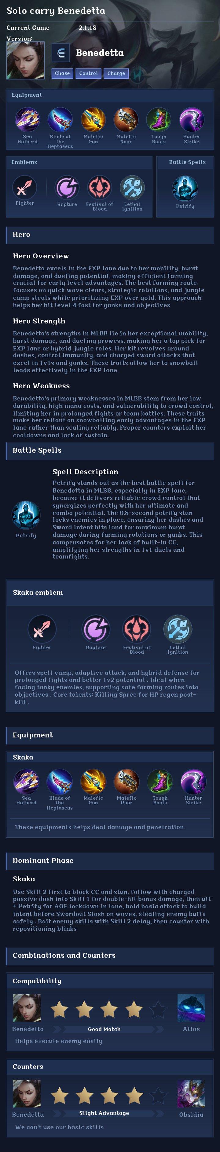 Solo carry  Benedetta