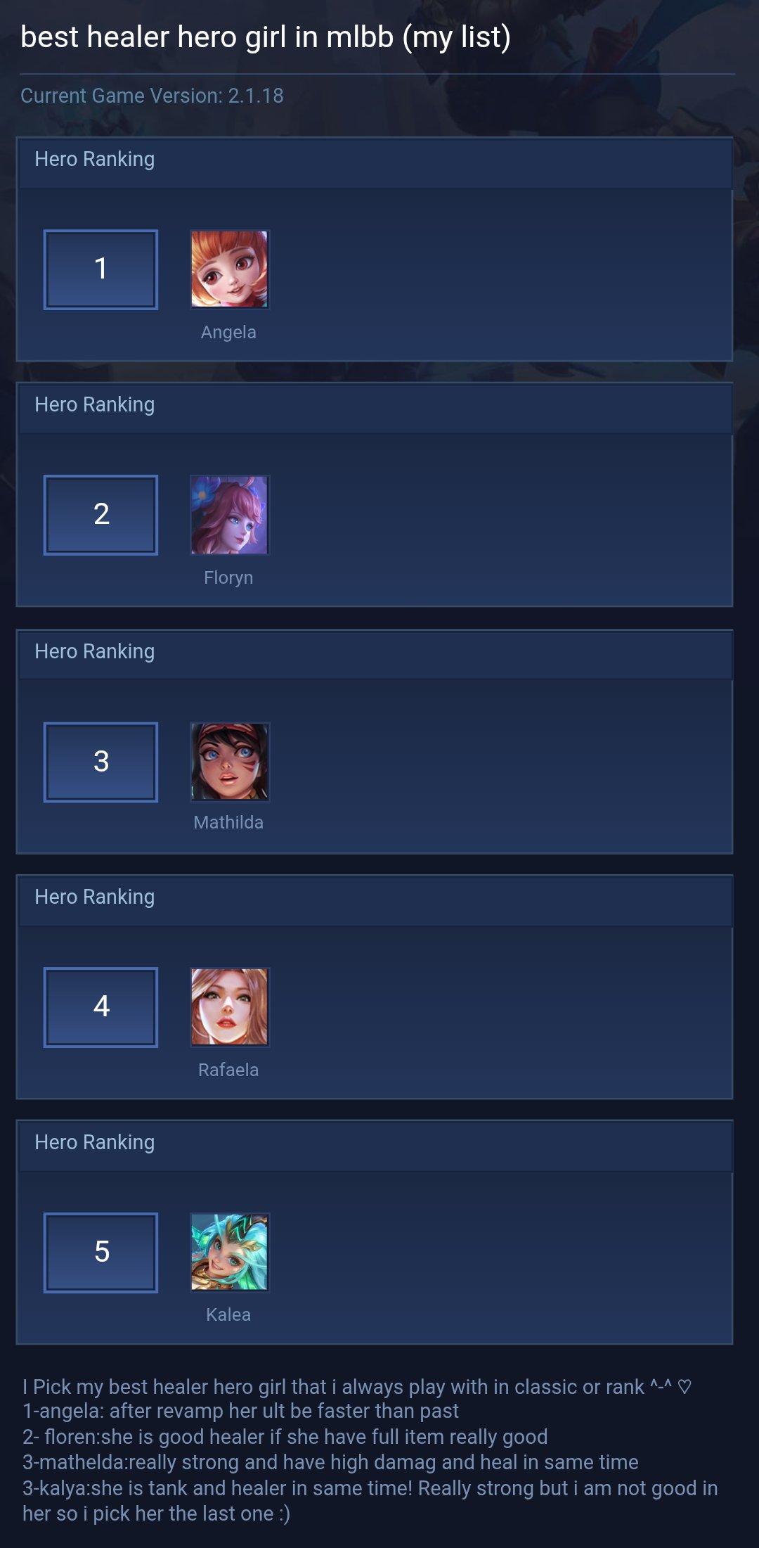 best healer hero girl in mlbb (my list)