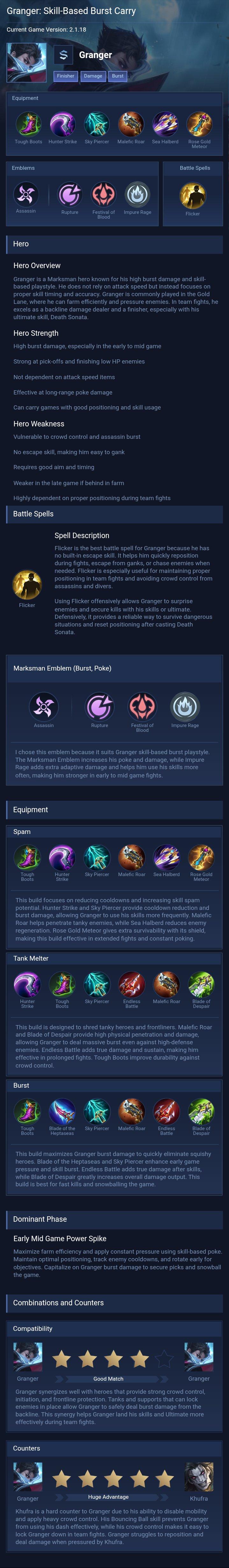 Granger: Skill-Based Burst Carry