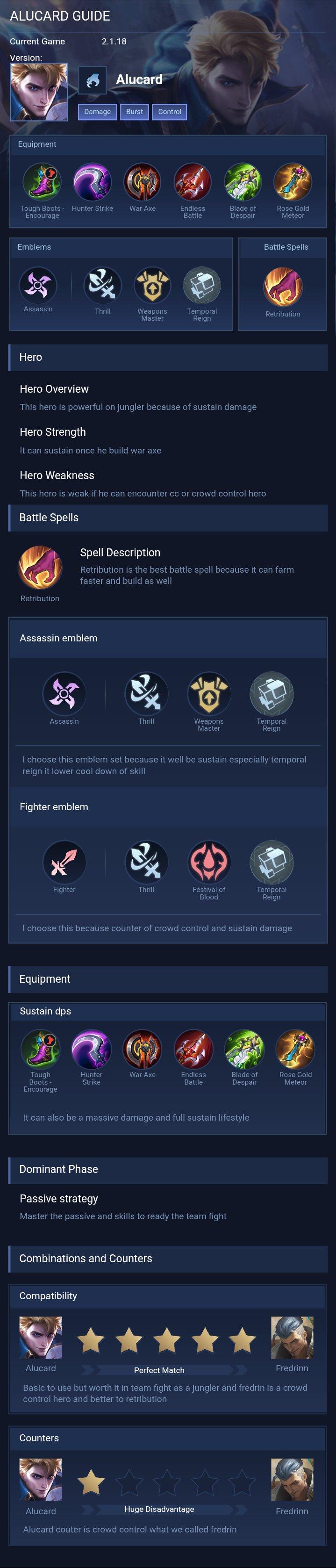 ALUCARD GUIDE
