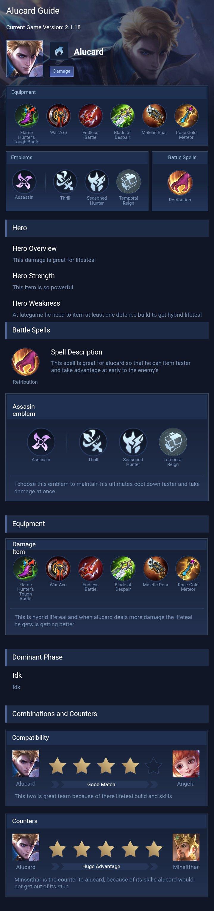 Alucard Guide