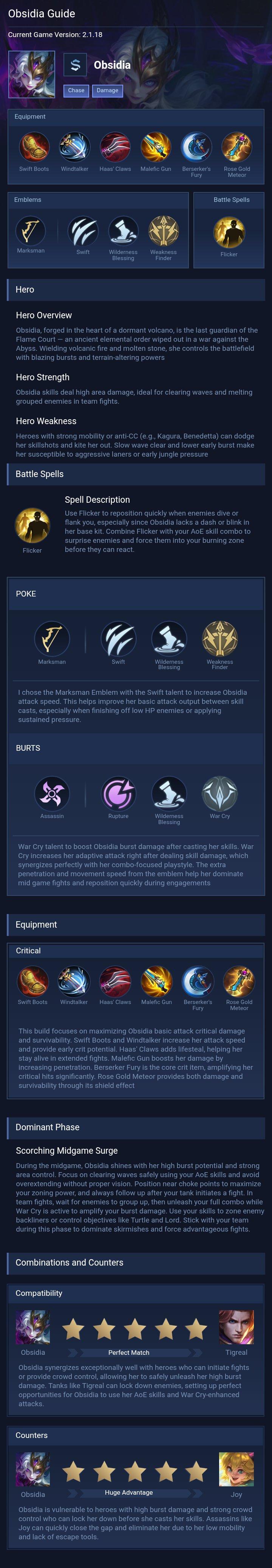 Obsidia Guide