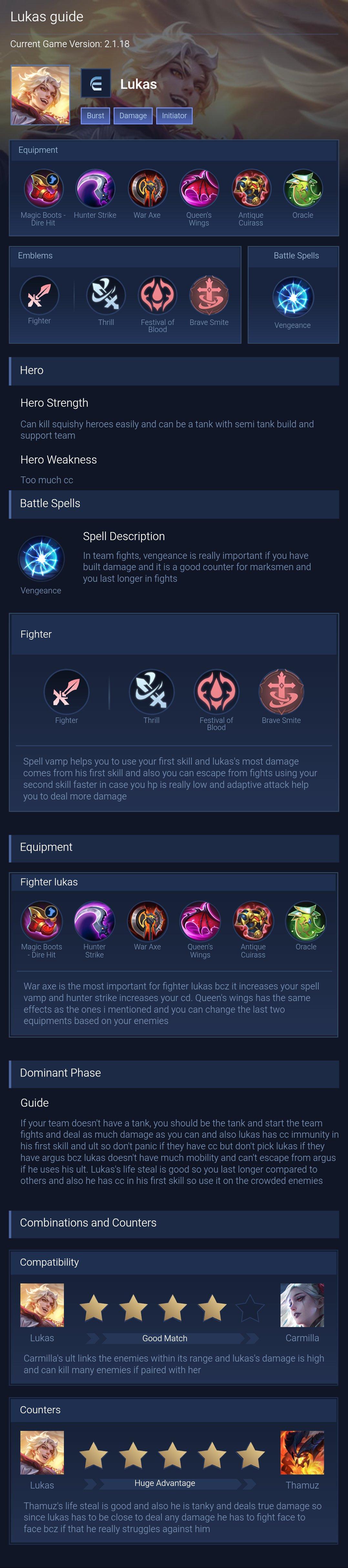 Lukas guide