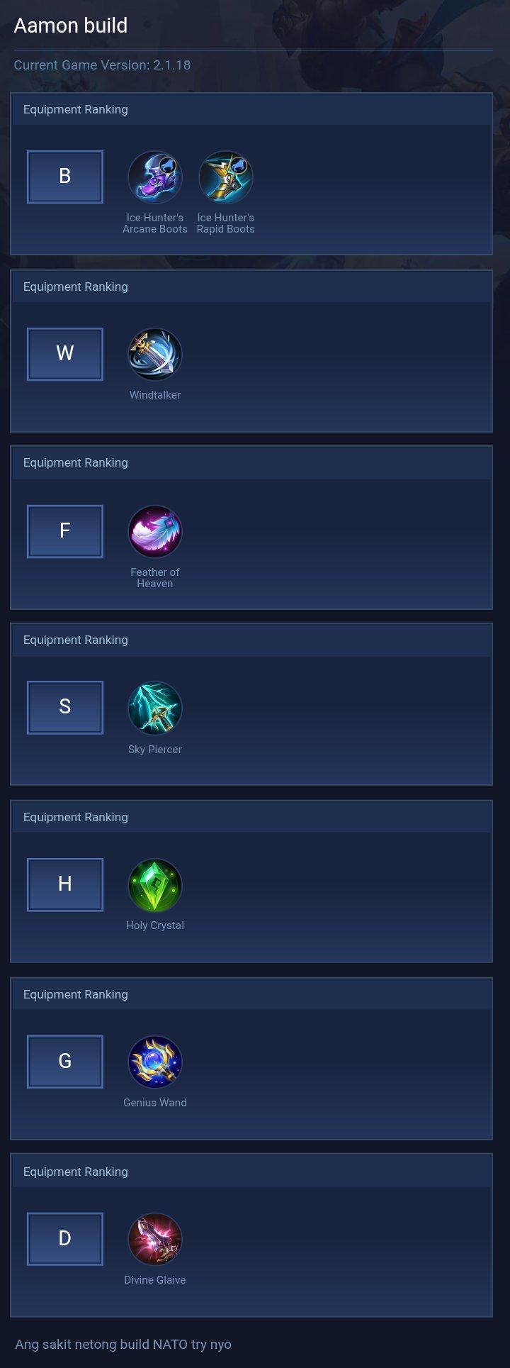 Aamon build