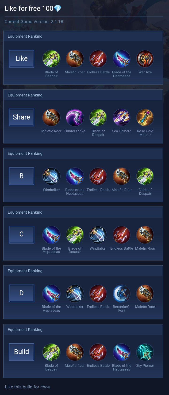 Like for free 100💎