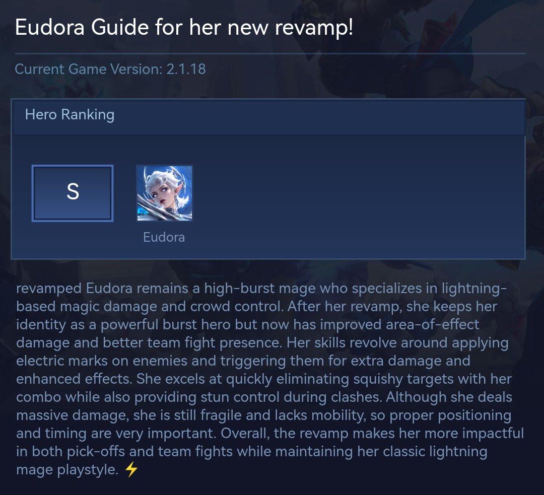 Eudora Guide for her new revamp!