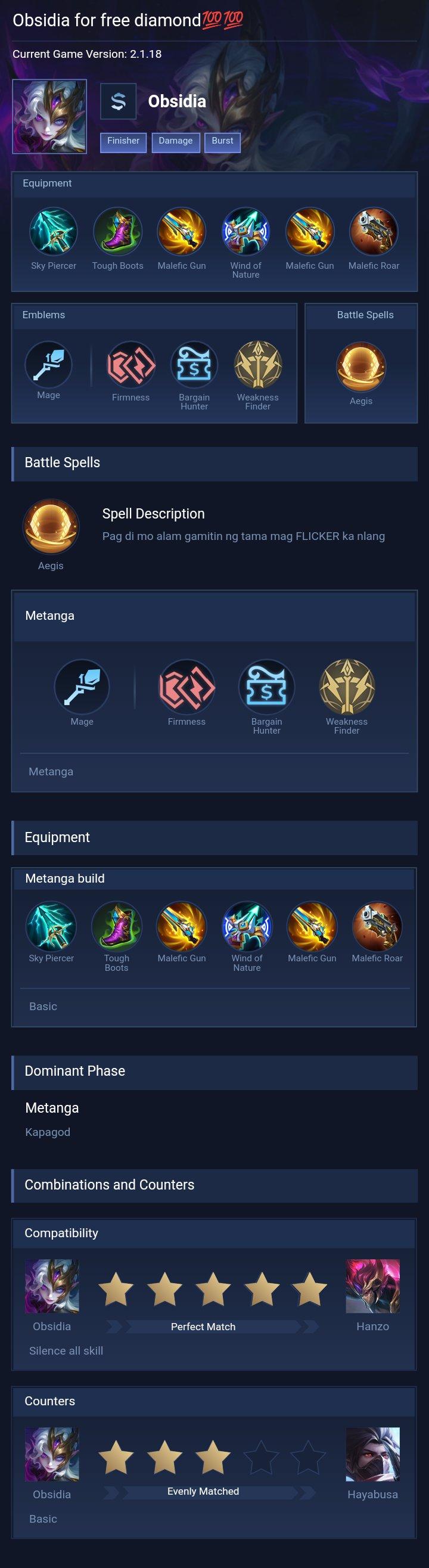 Obsidia for free diamond💯💯