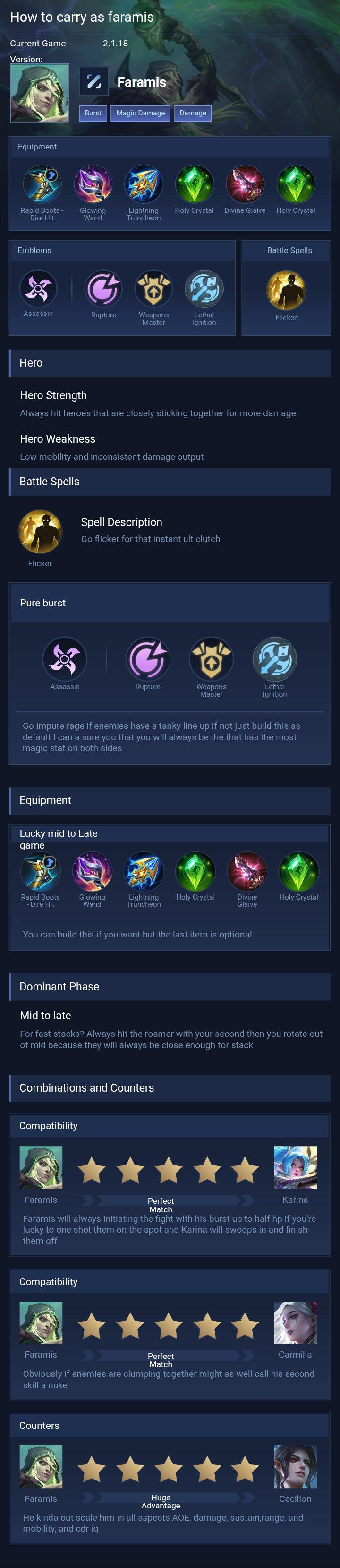 How to carry as faramis