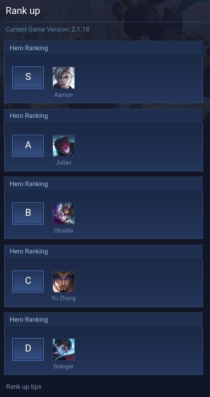 Rank up
