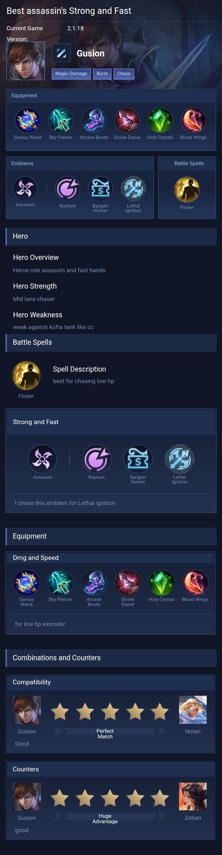 Best assassin's Strong and Fast