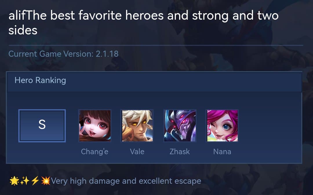 alifThe best favorite heroes and strong and two sides