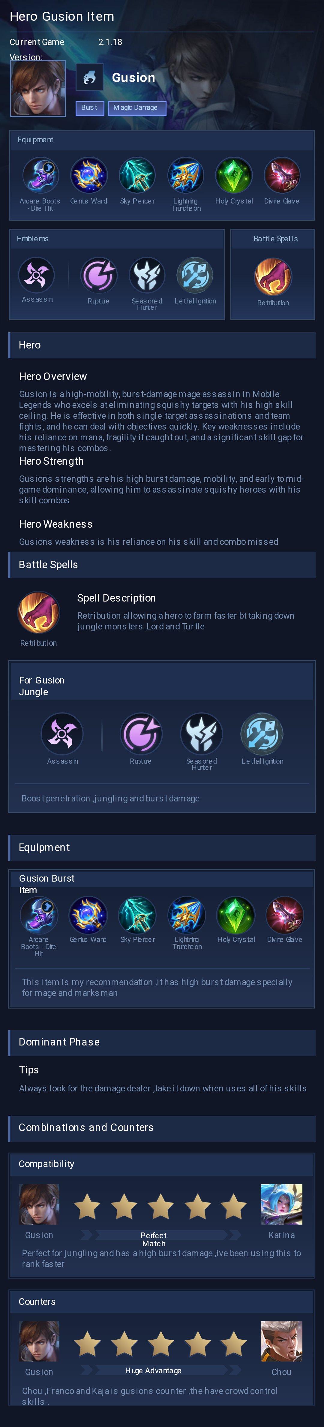 Hero Gusion Item