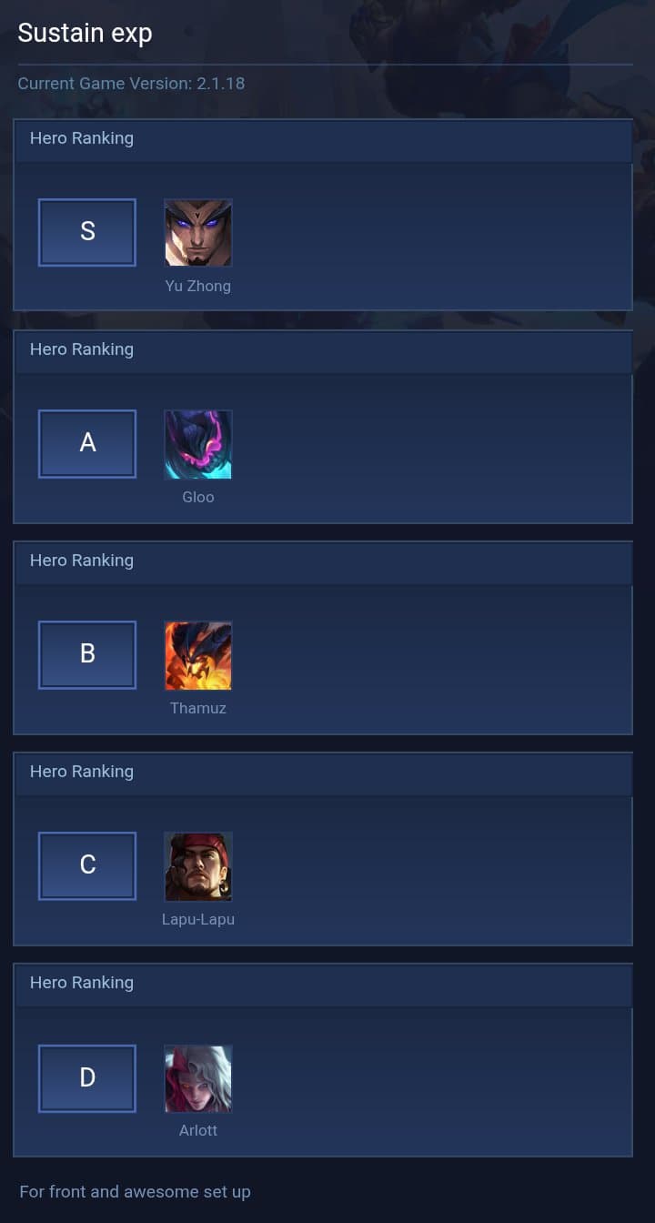 Sustain exp