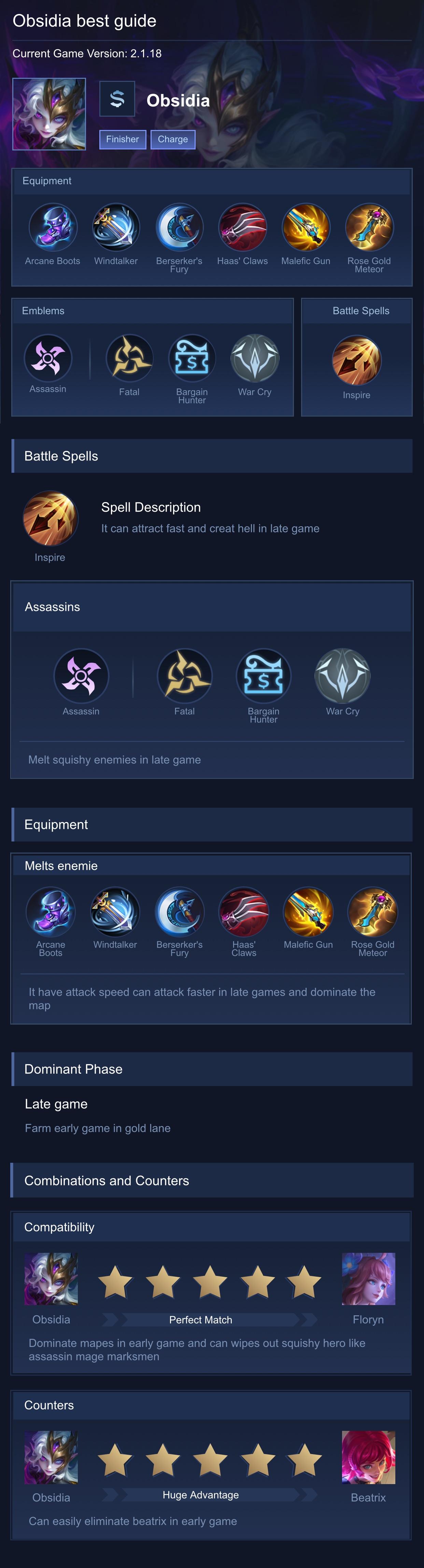 Obsidia best guide