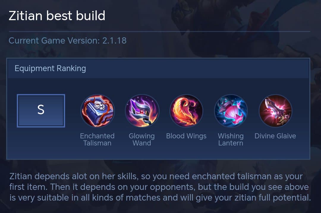 Zitian best build