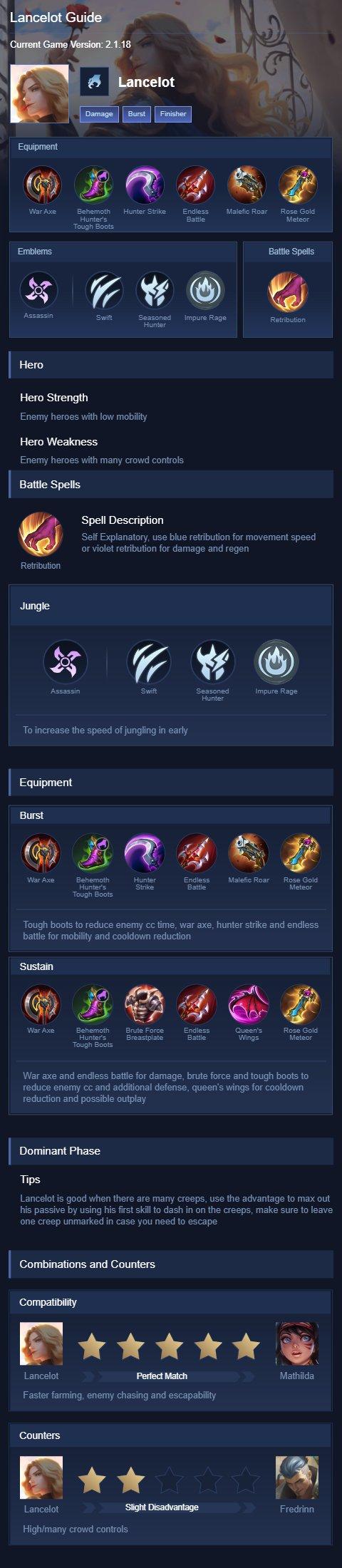 Lancelot Guide