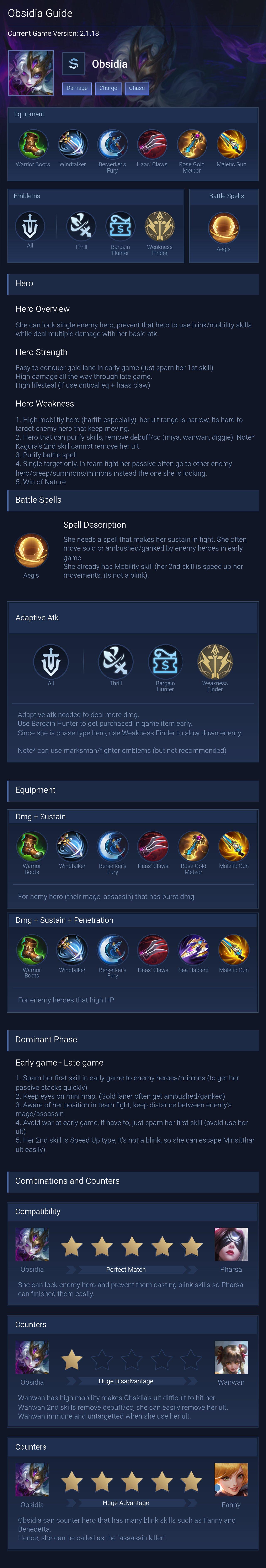Obsidia Guide